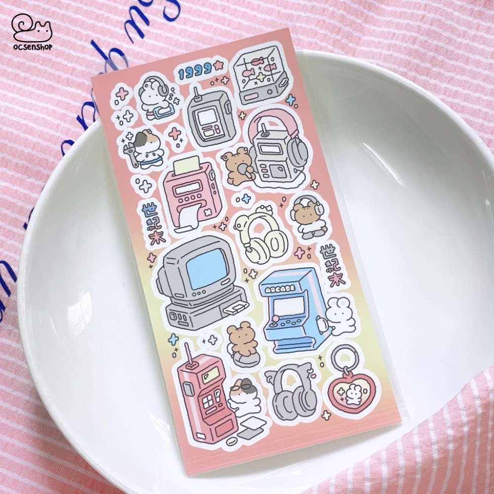 Sticker Động vật cartoon (7.5x15cm)