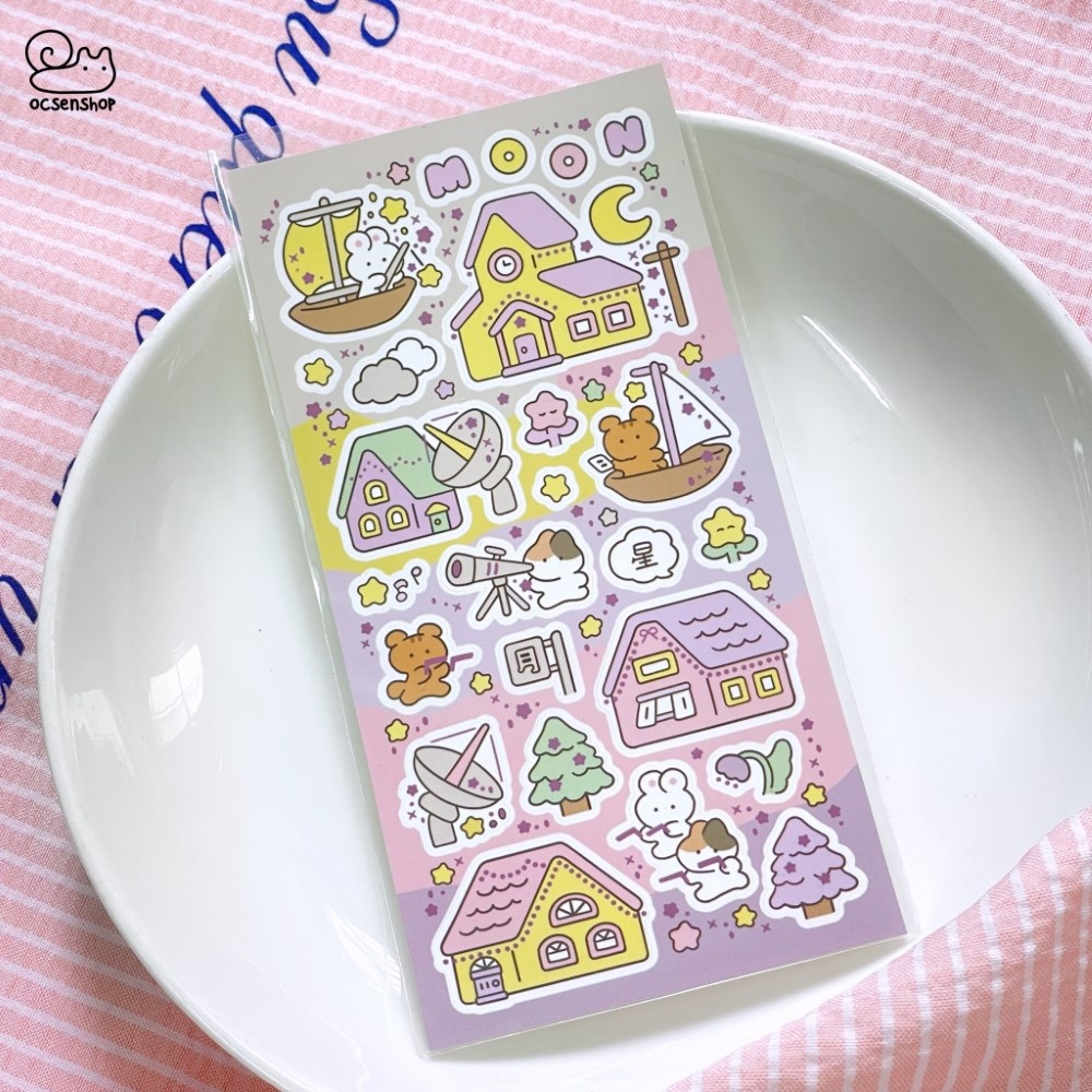 Sticker Động vật cartoon (7.5x15cm)