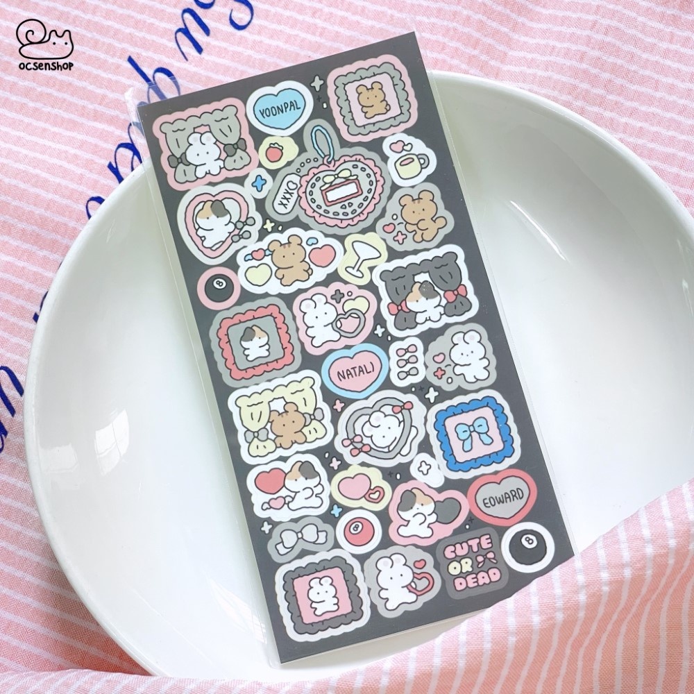 Sticker Động vật cartoon (7.5x15cm)