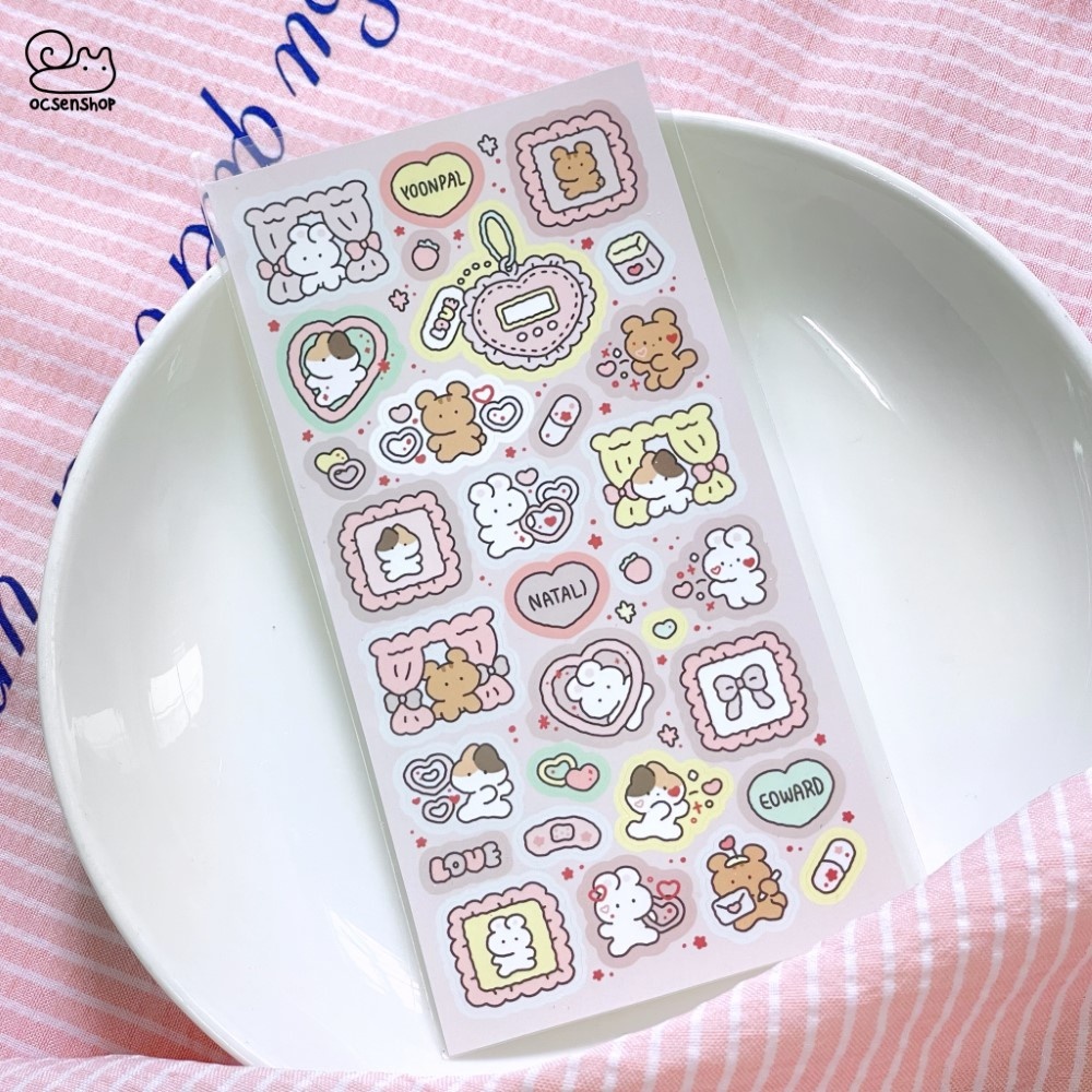 Sticker Động vật cartoon (7.5x15cm)