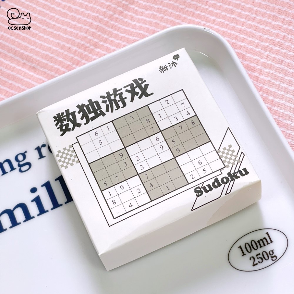 Hộp giấy Sudoku trơn màu (9x9cm) (45 tờ)