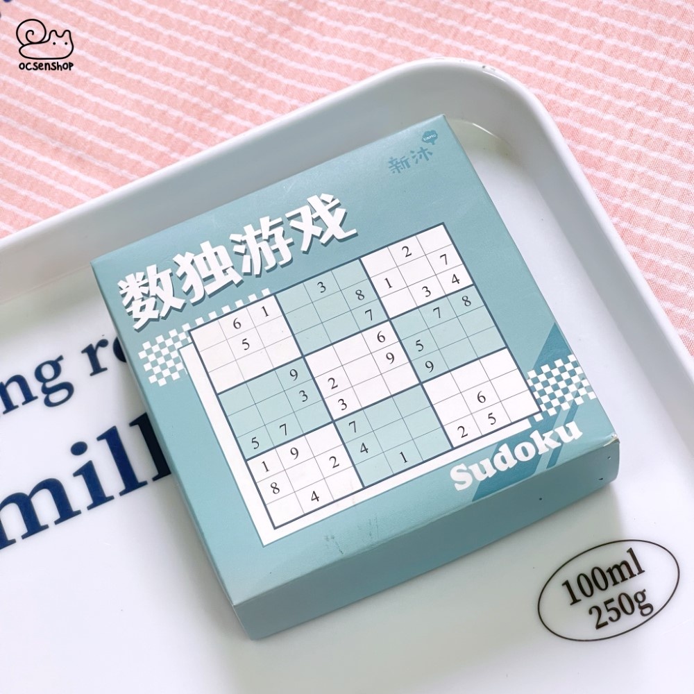 Hộp giấy Sudoku trơn màu (9x9cm) (45 tờ)