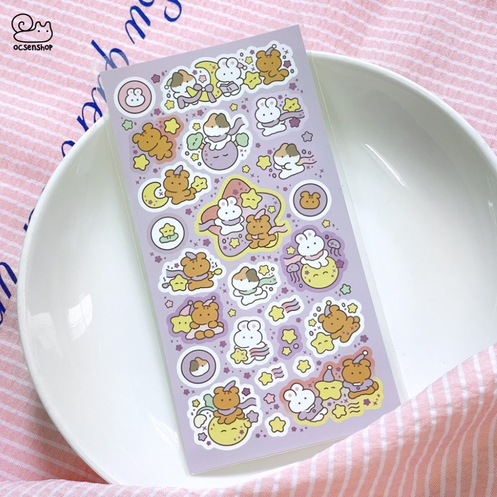 Sticker Động vật cartoon (7.5x15cm)