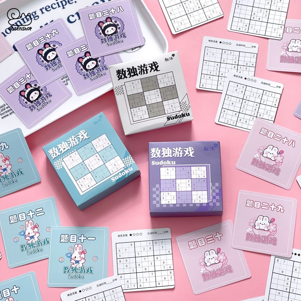 Hop giay Sudoku tron mau (9x9cm) (45 to)