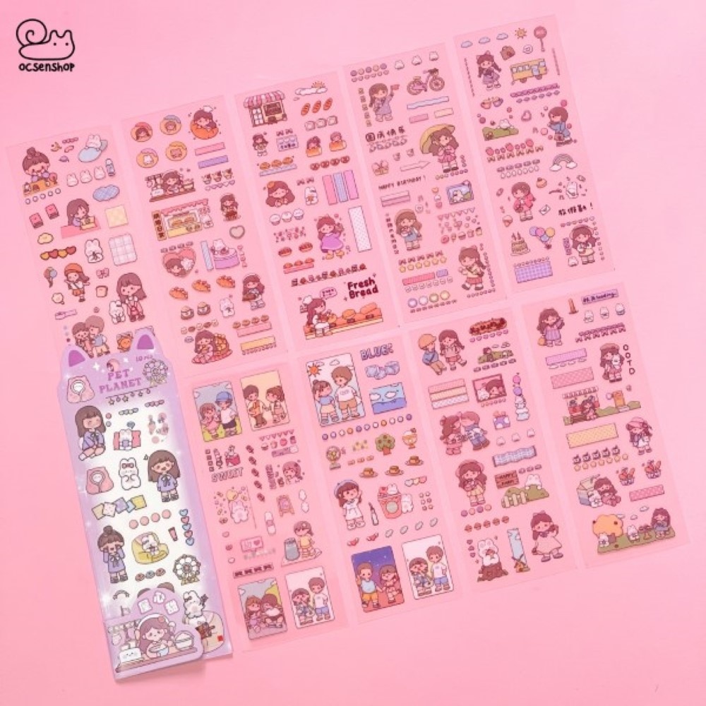 Set sticker Pet Planet (10 tấm)