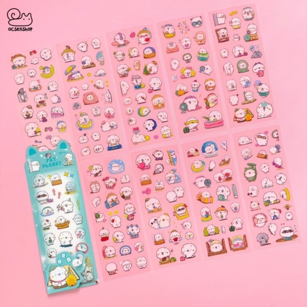 Set sticker Pet Planet (10 tấm)