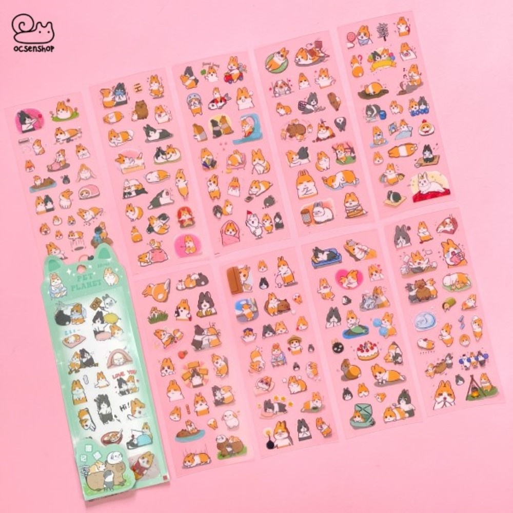 Set sticker Pet Planet (10 tấm)