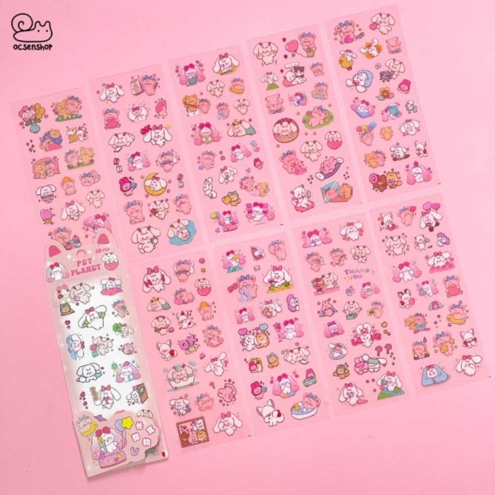 Set sticker Pet Planet (10 tấm)