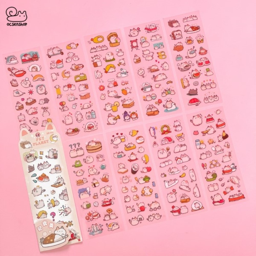 Set sticker Pet Planet (10 tấm)