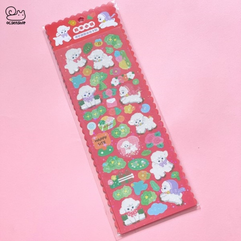 Sticker cán nhũ Động vật (7.5x21cm)