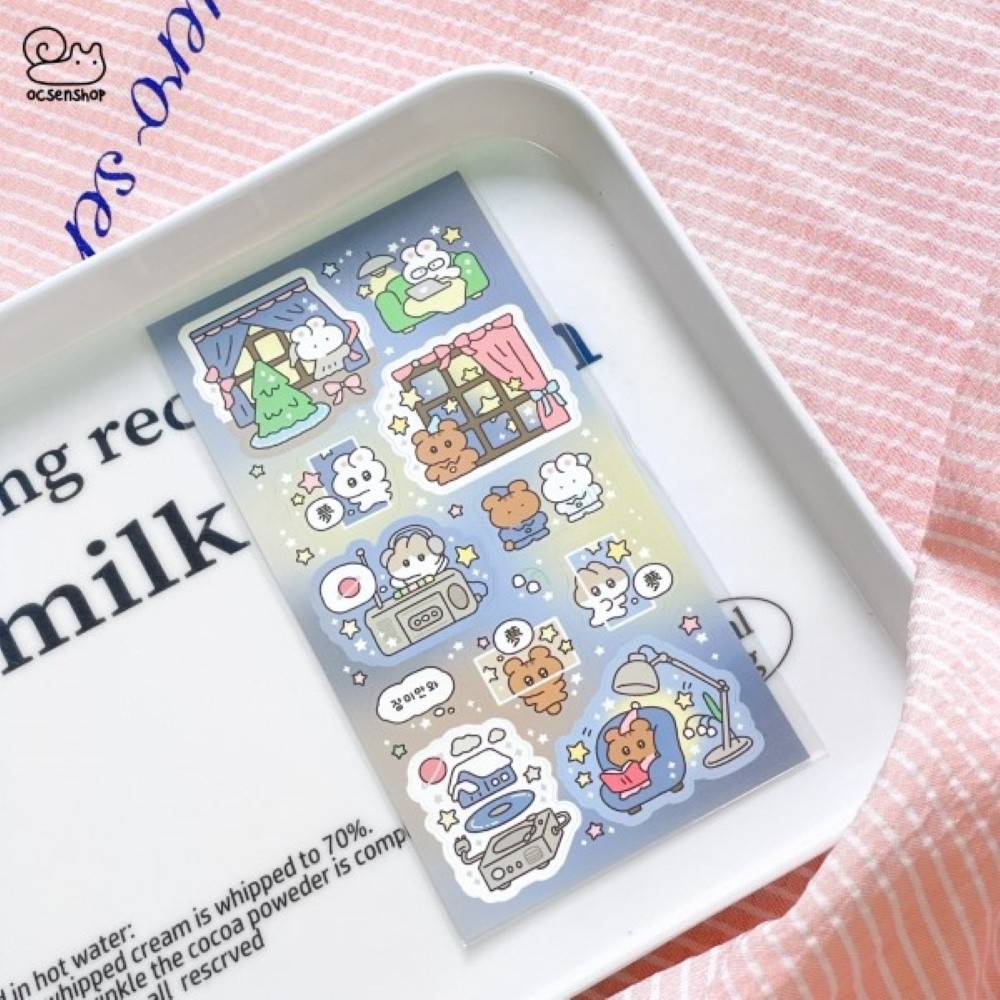 Sticker Động vật cartoon (7.5x15cm)