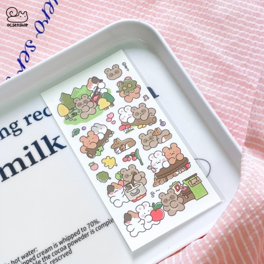 Sticker Động vật cartoon (7.5x15cm)