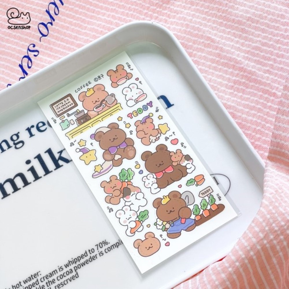 Sticker Động vật cartoon (7.5x15cm)