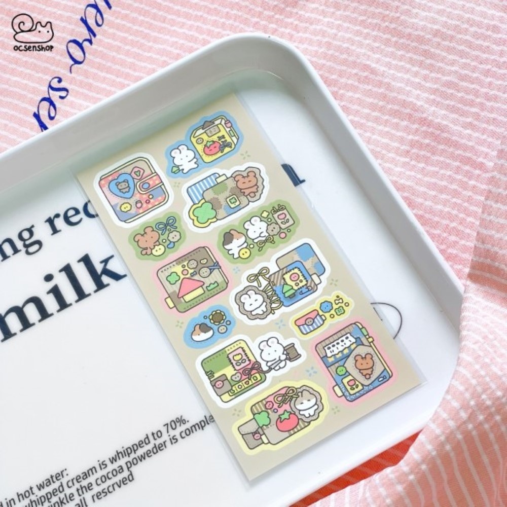 Sticker Động vật cartoon (7.5x15cm)