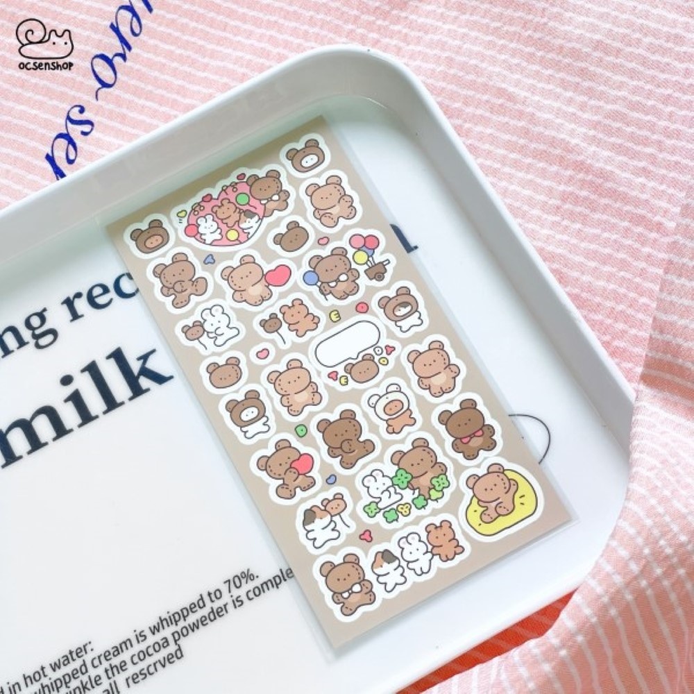 Sticker Động vật cartoon (7.5x15cm)