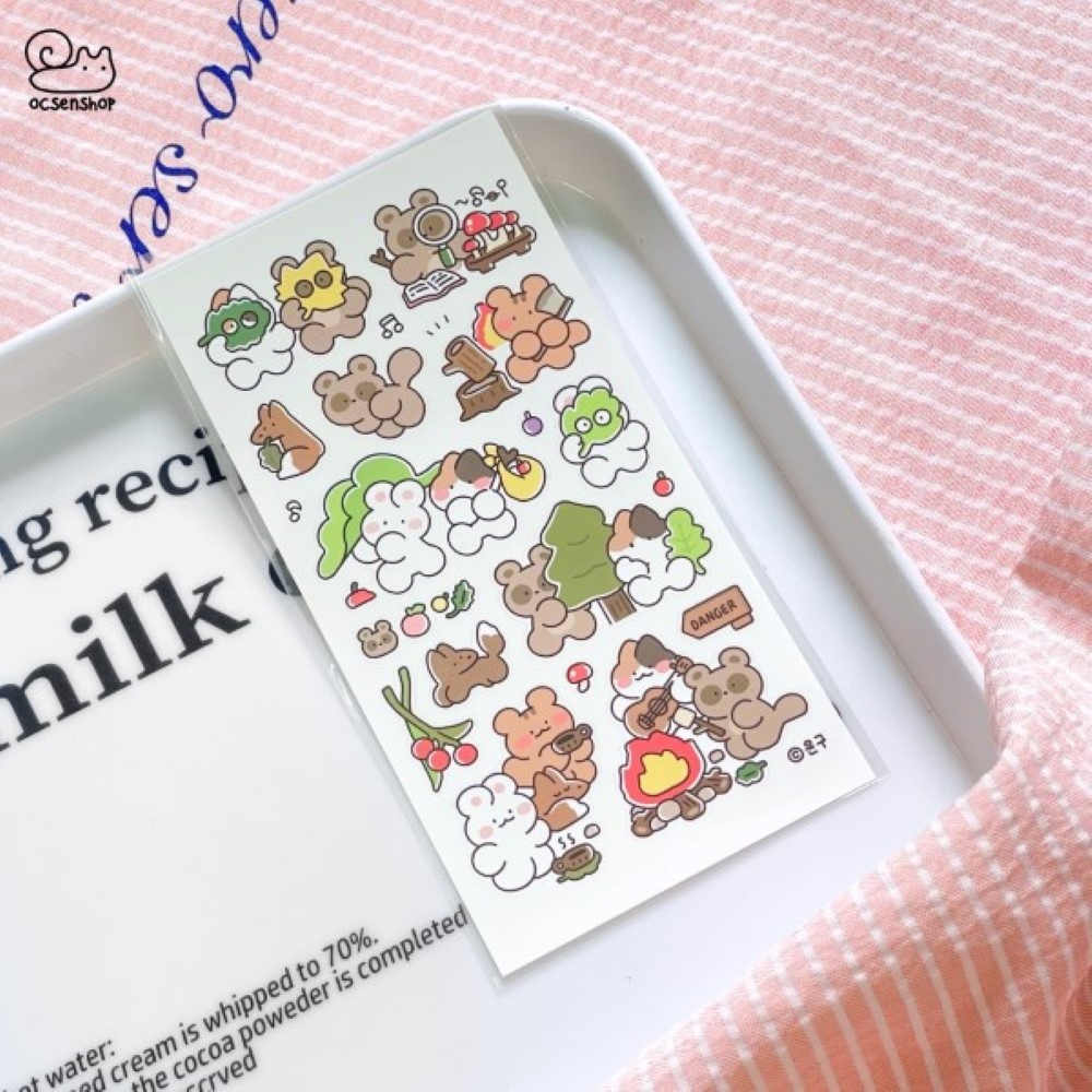 Sticker Động vật cartoon (7.5x15cm)