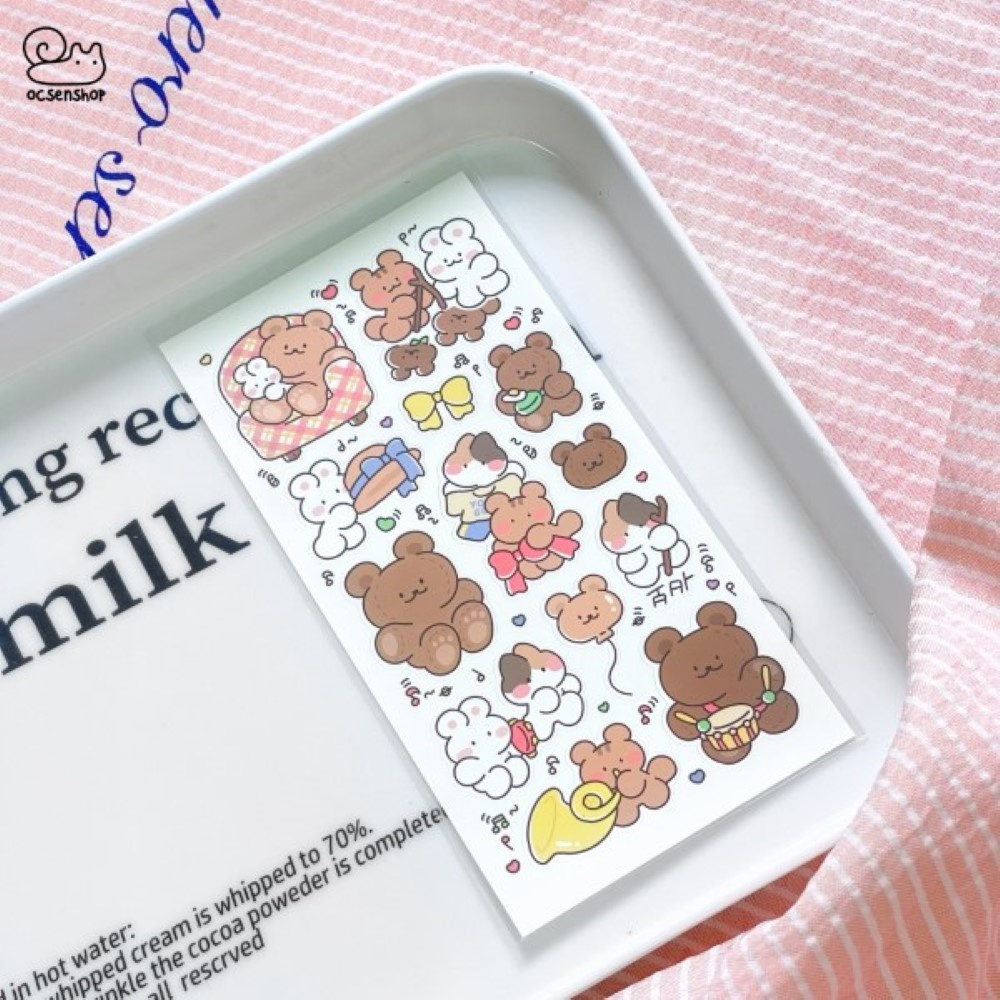 Sticker Động vật cartoon (7.5x15cm)