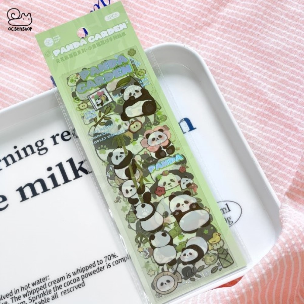 Sticker Panda garden (7x22cm)