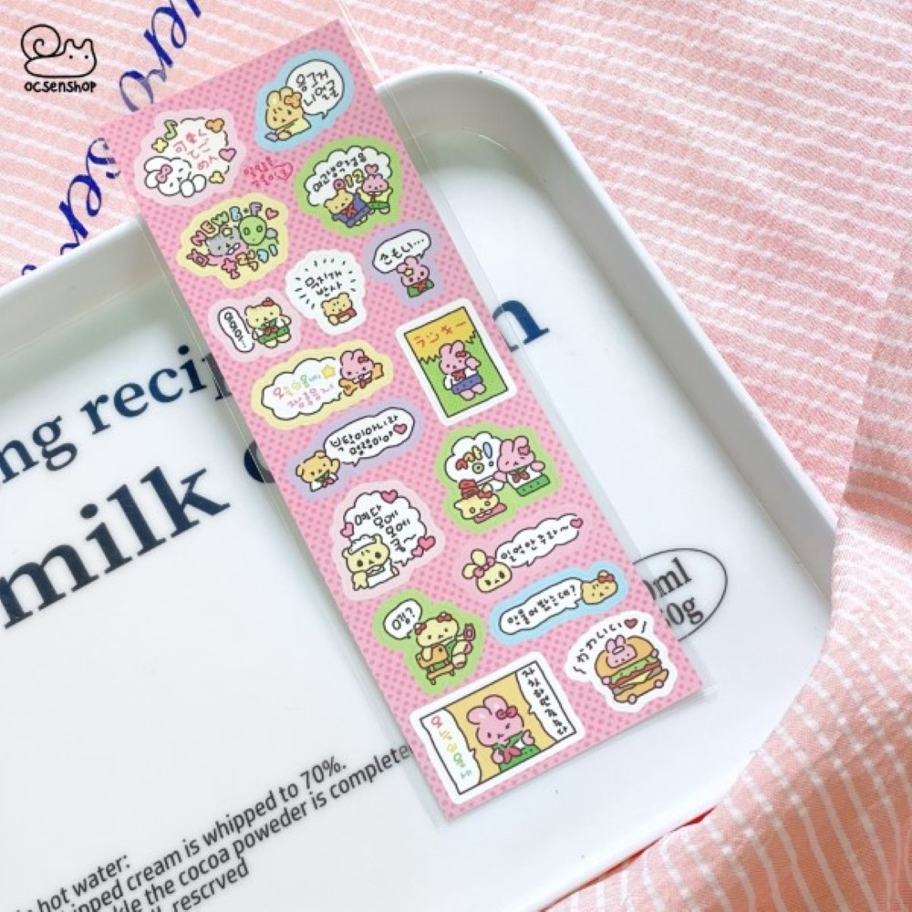 Sticker Động vật Nhật (6x17,8cm)