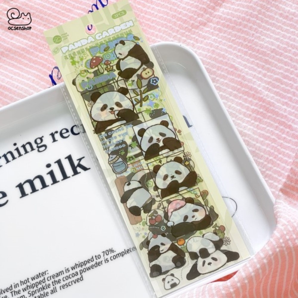 Sticker Panda garden (7x22cm)