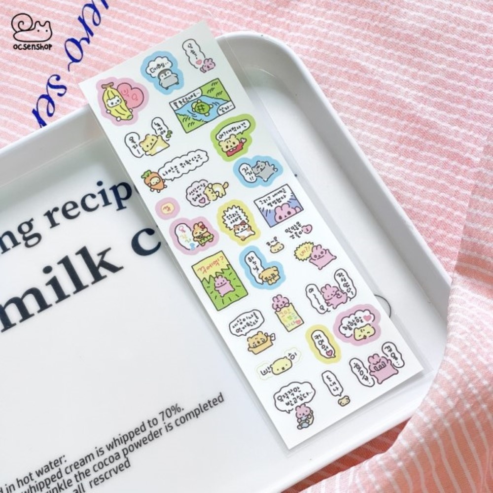 Sticker Động vật Nhật (6x17,8cm)