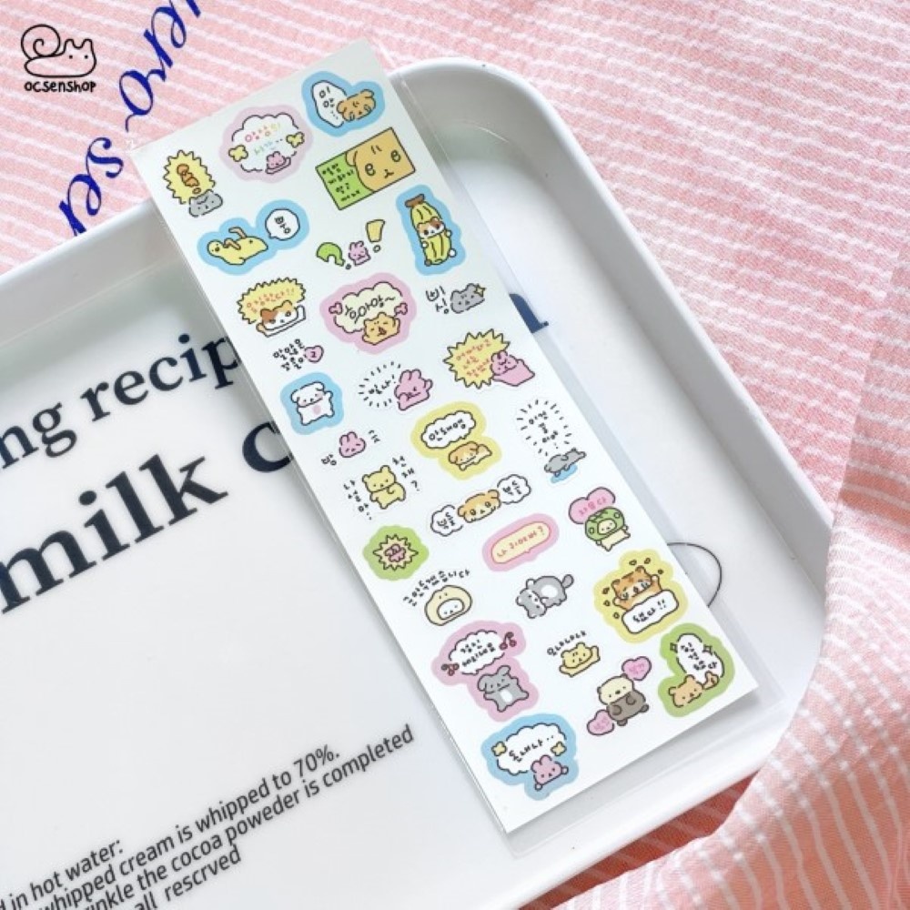 Sticker Động vật Nhật (6x17,8cm)