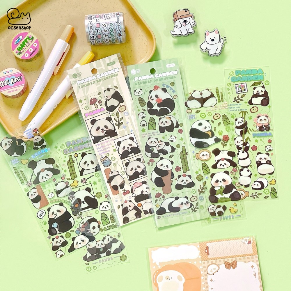 Sticker Panda garden (7x22cm)