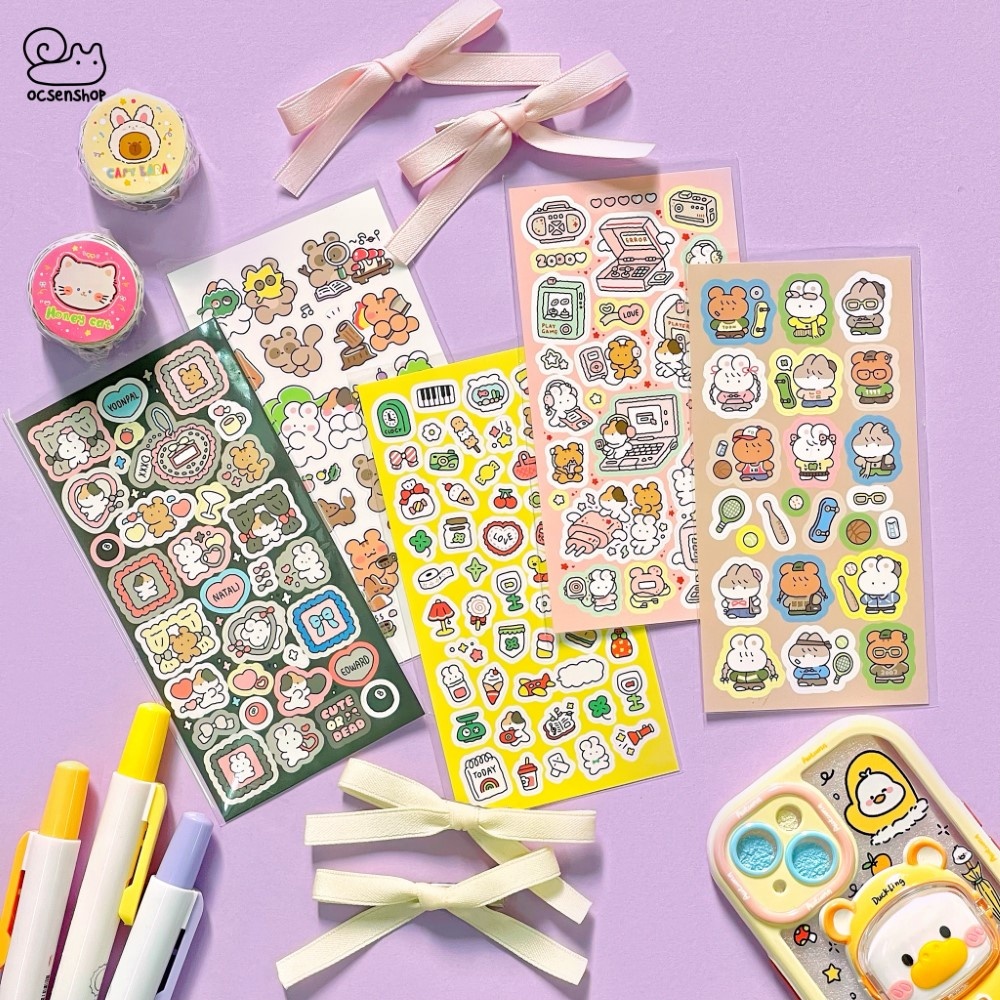 Sticker Động vật cartoon (7.5x15cm)