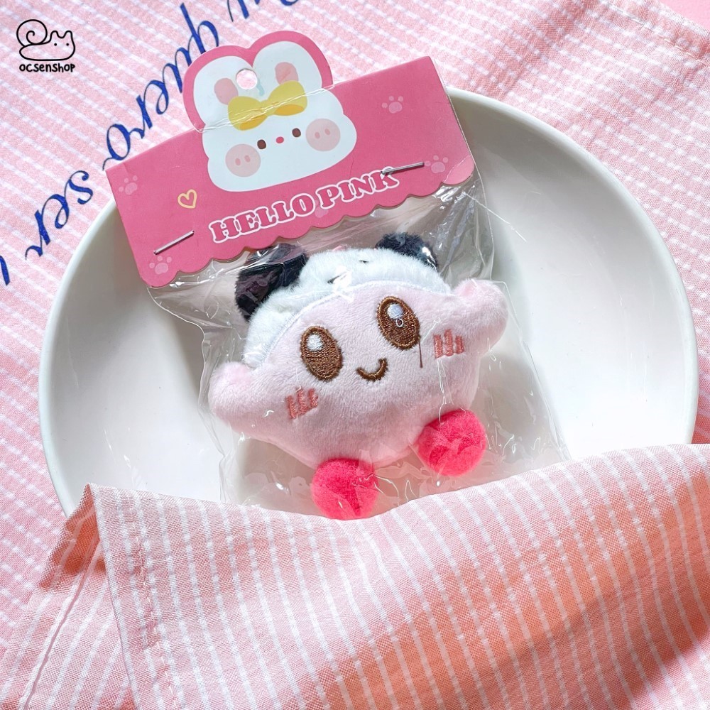 Móc khóa bông Kirby má hồng
