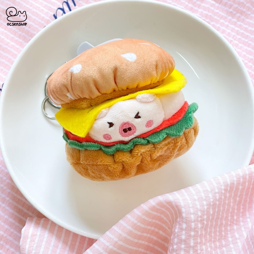 Moc khoa bong Heo burger