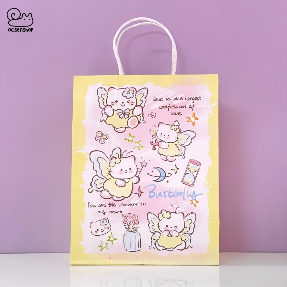 Túi quà Hello Kitty nền màu