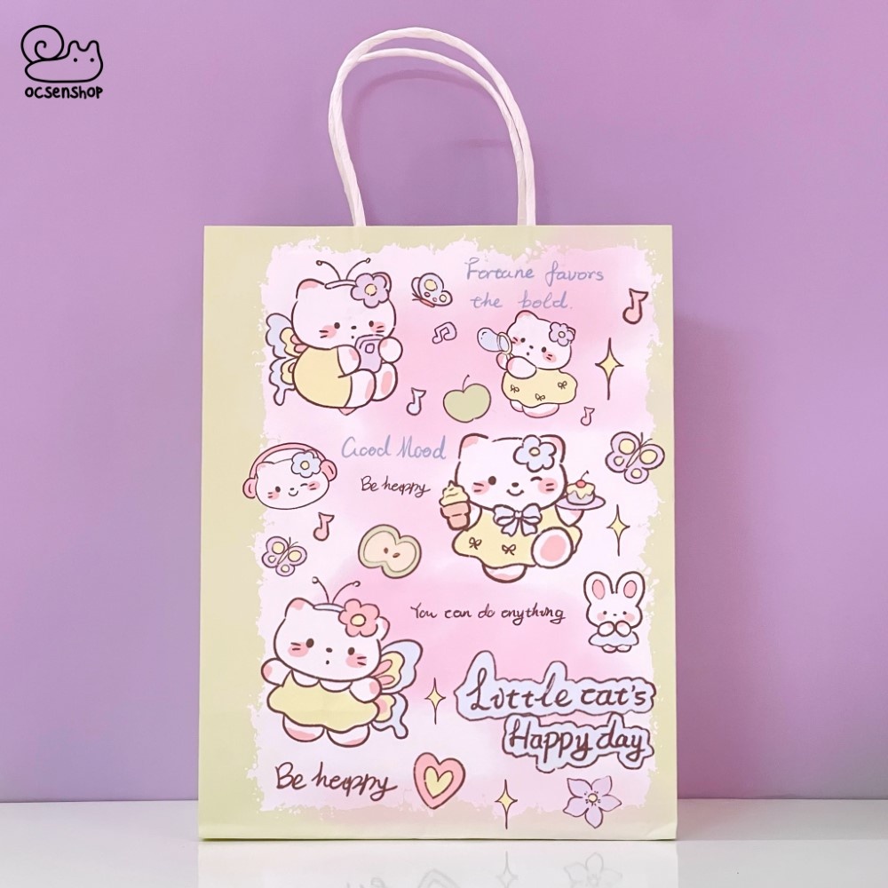 Túi quà Hello Kitty nền màu