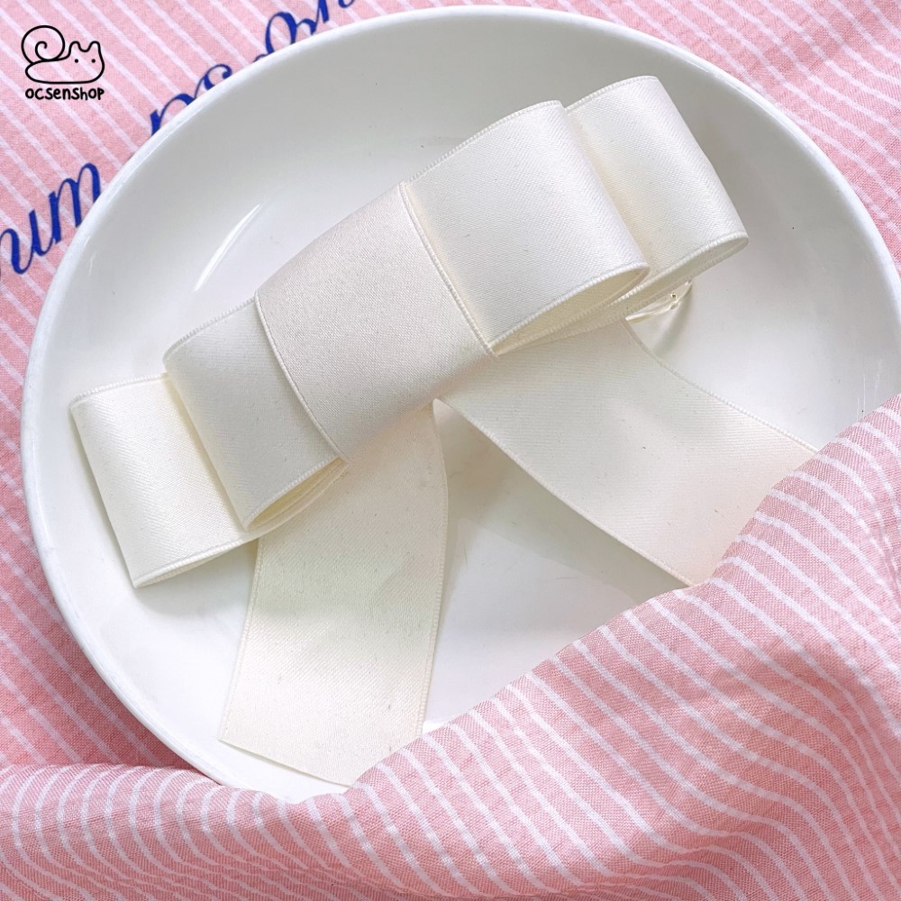 Kẹp tóc Nơ lụa bản to (12cm)