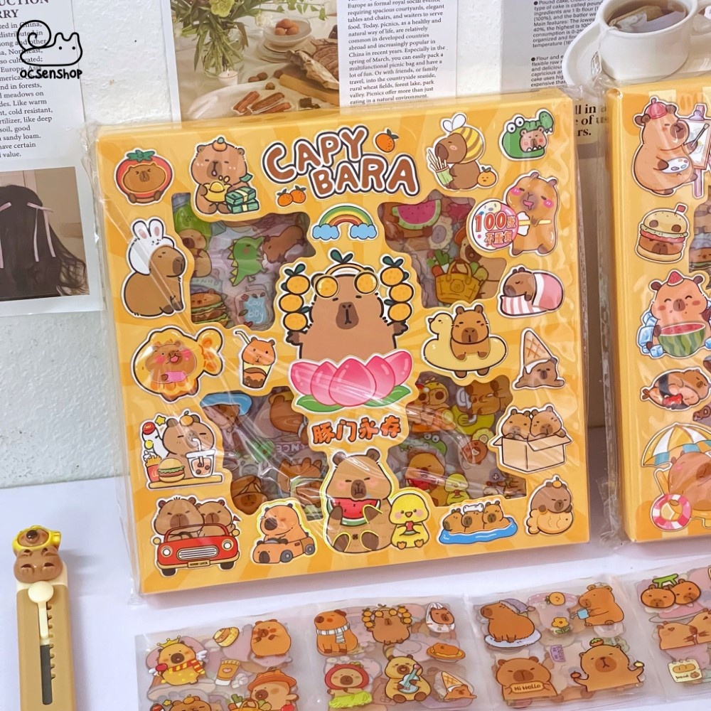 Hộp sticker Capybara (100 tấm)