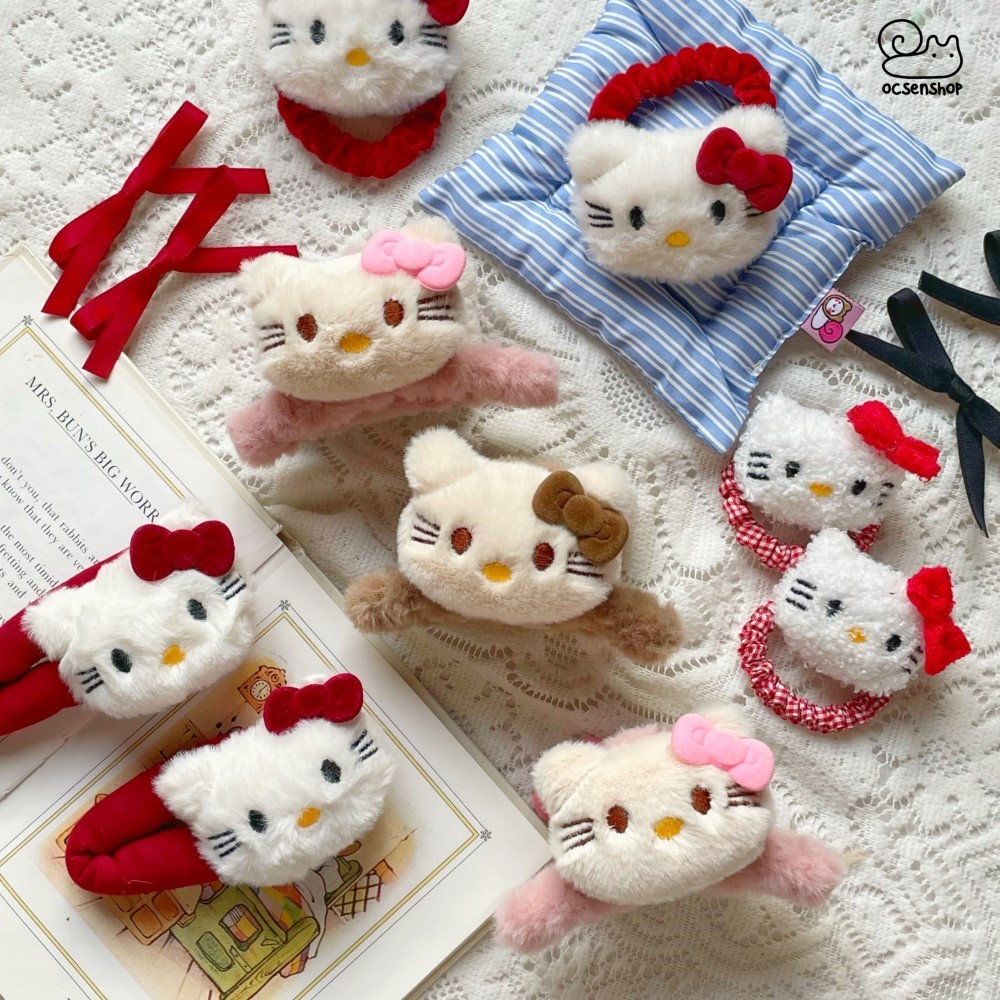 Kẹp càng cua bông Hello Kitty