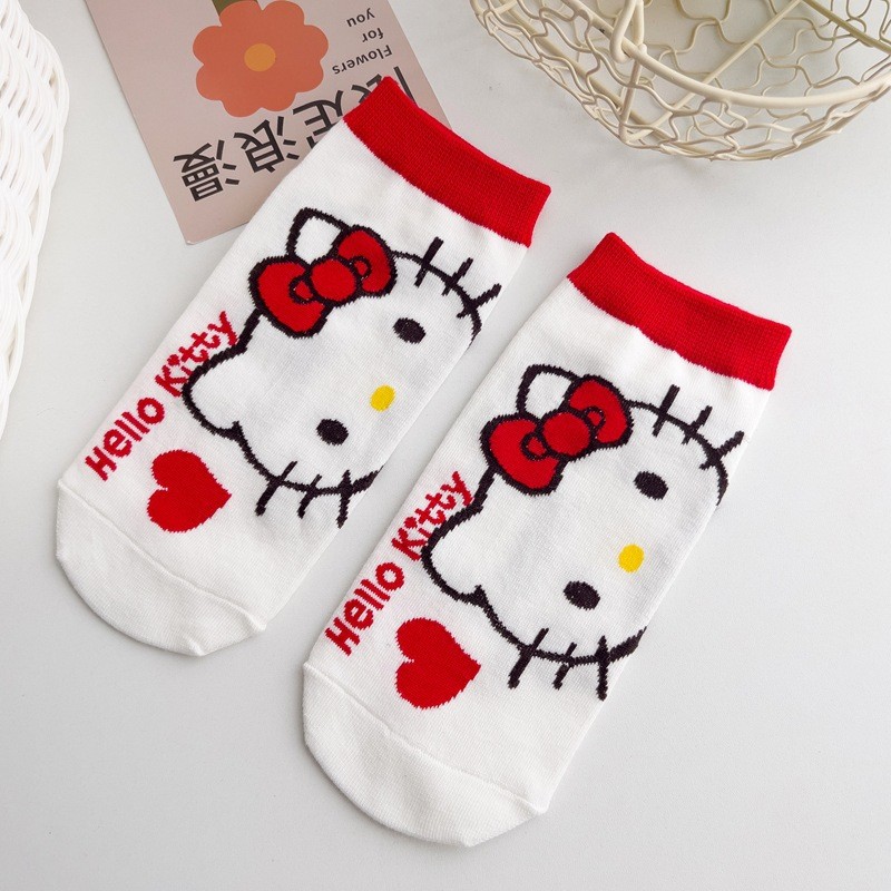 Tất ngắn cổ Hello Kitty