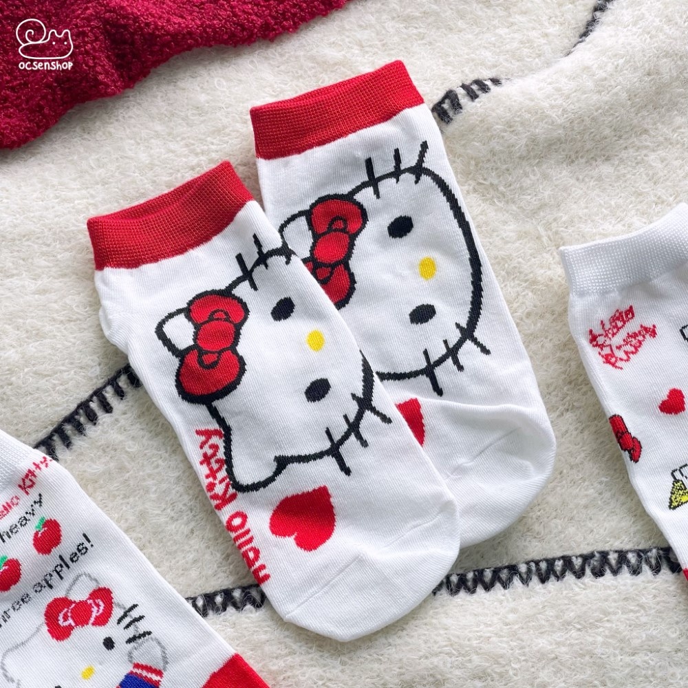 Tất ngắn cổ Hello Kitty