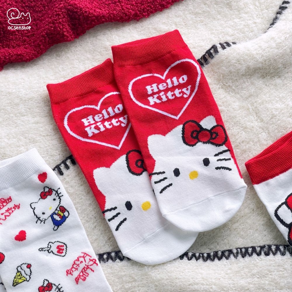 Tất ngắn cổ Hello Kitty