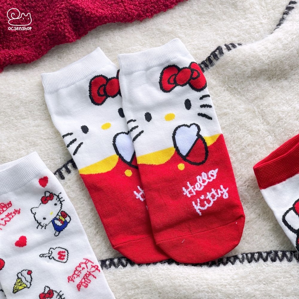 Tất ngắn cổ Hello Kitty