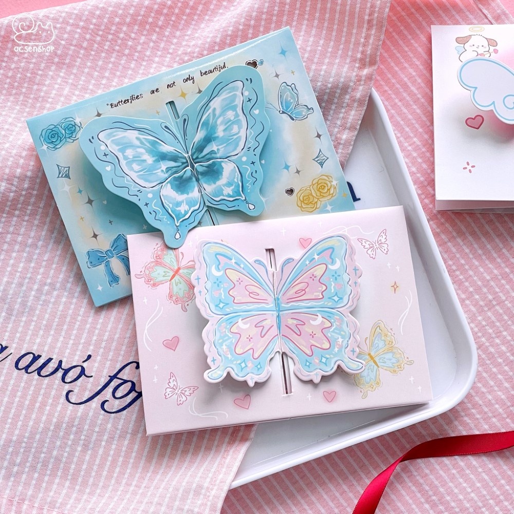 Thiep gap 3D Butterfly (14x10cm)