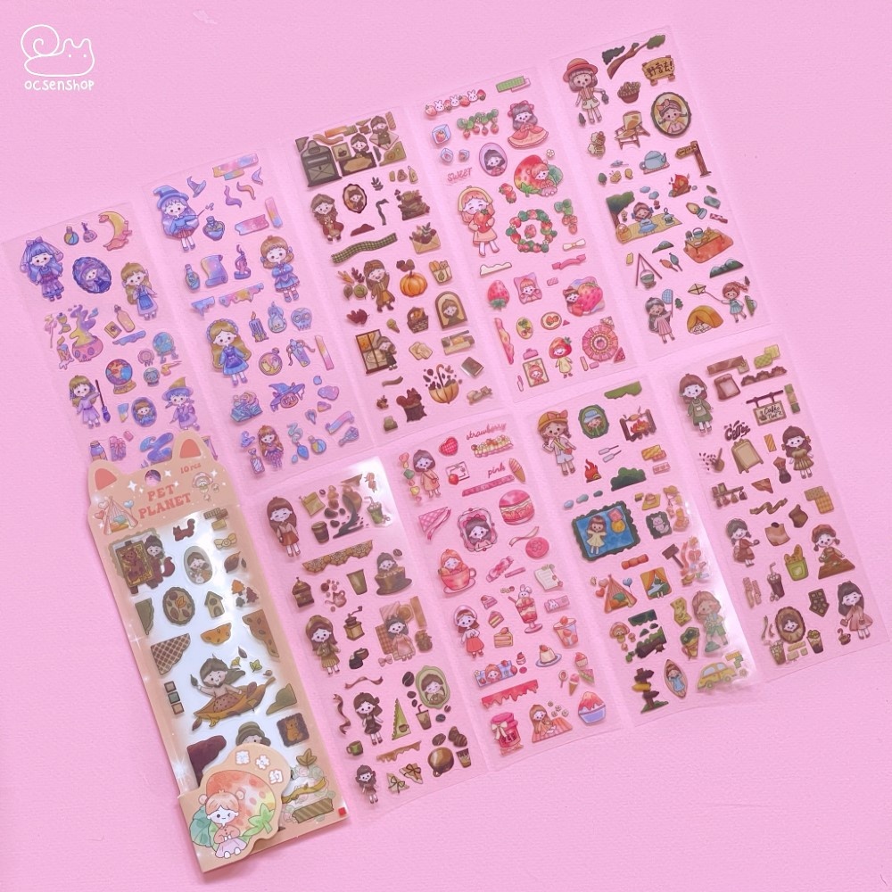 Set sticker Pet Planet (10 tấm)