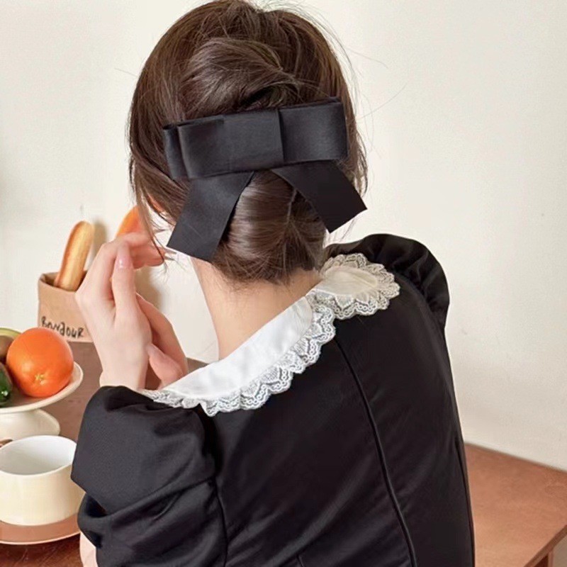Kẹp tóc Nơ lụa bản to (12cm)