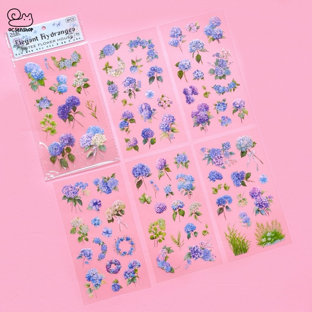 Sticker Estee flower house (18x10cm)(6 tấm)