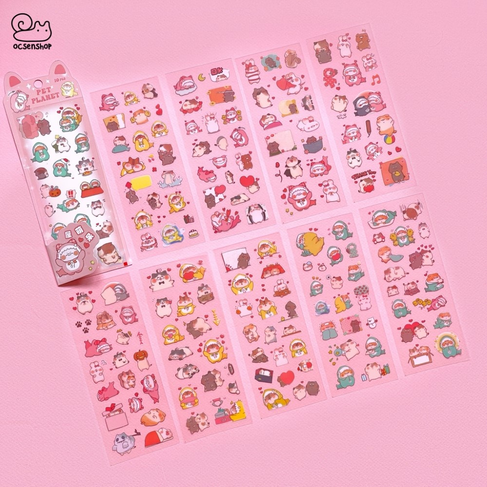 Set sticker Pet Planet (10 tấm)