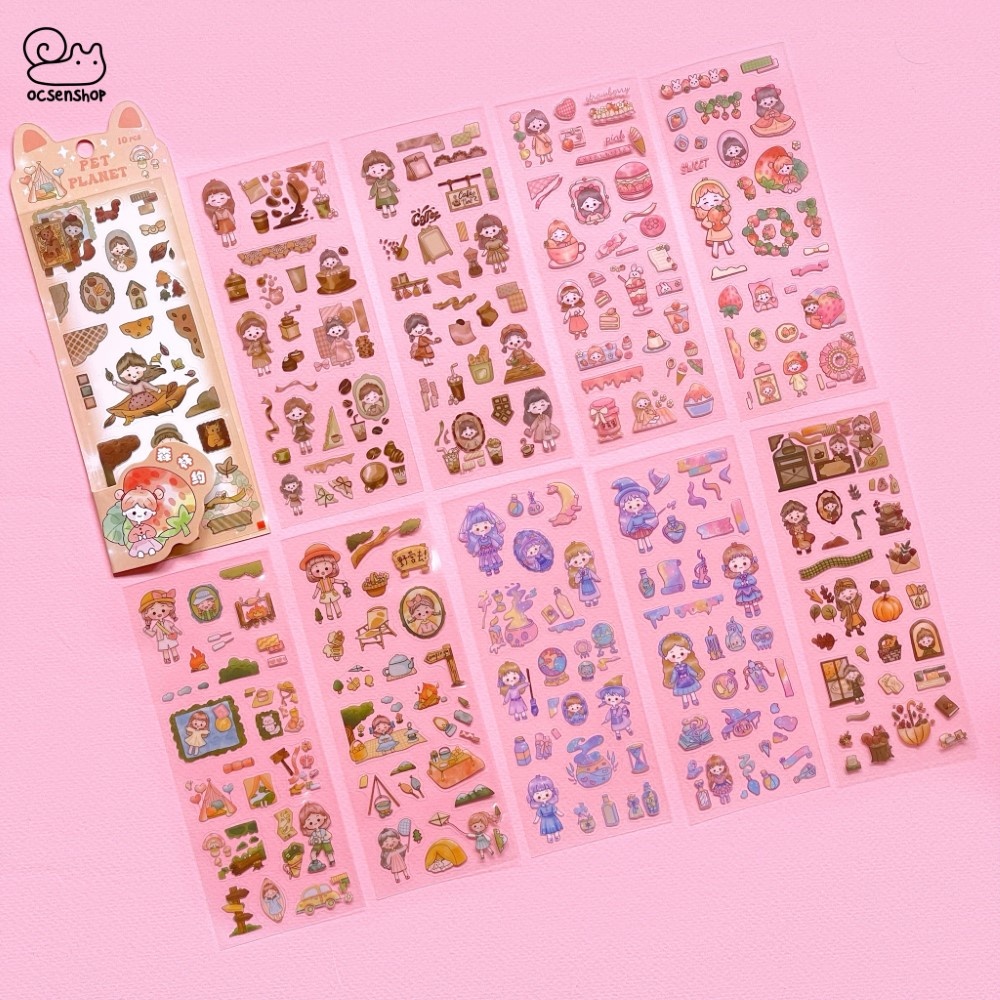 Set sticker Pet Planet (10 tấm)