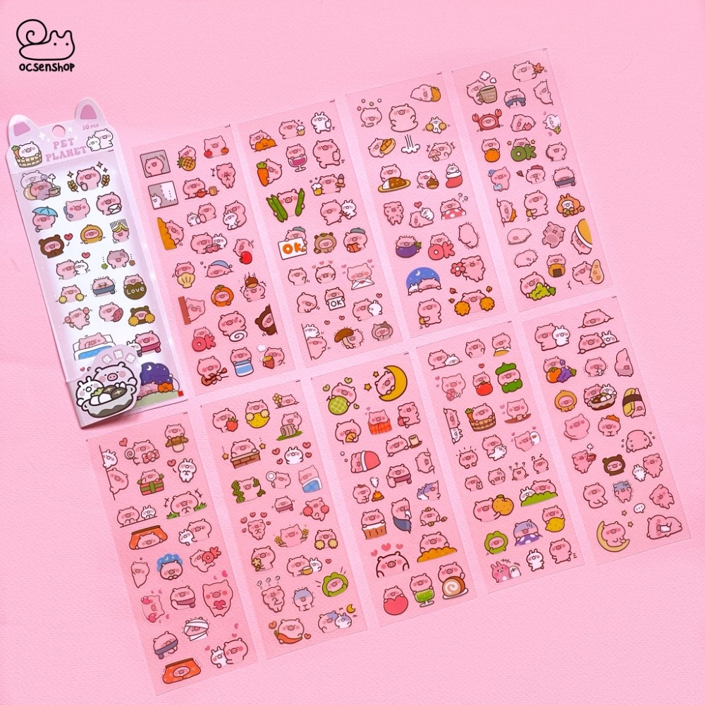 Set sticker Pet Planet (10 tấm)