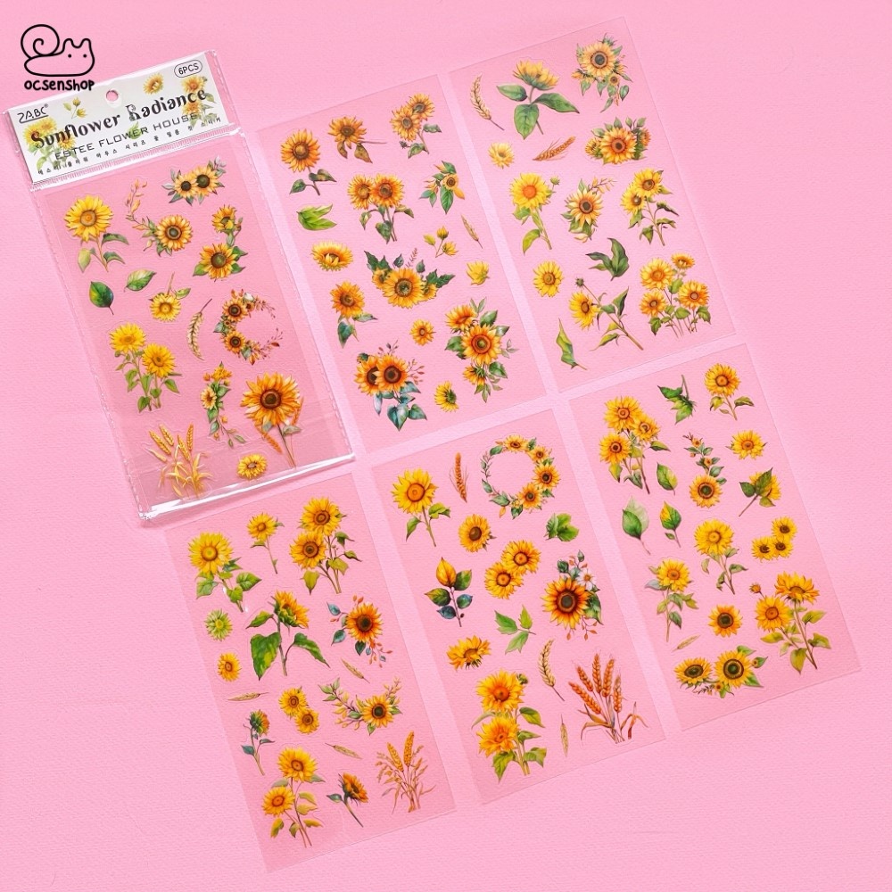 Sticker Estee flower house (18x10cm)(6 tấm)