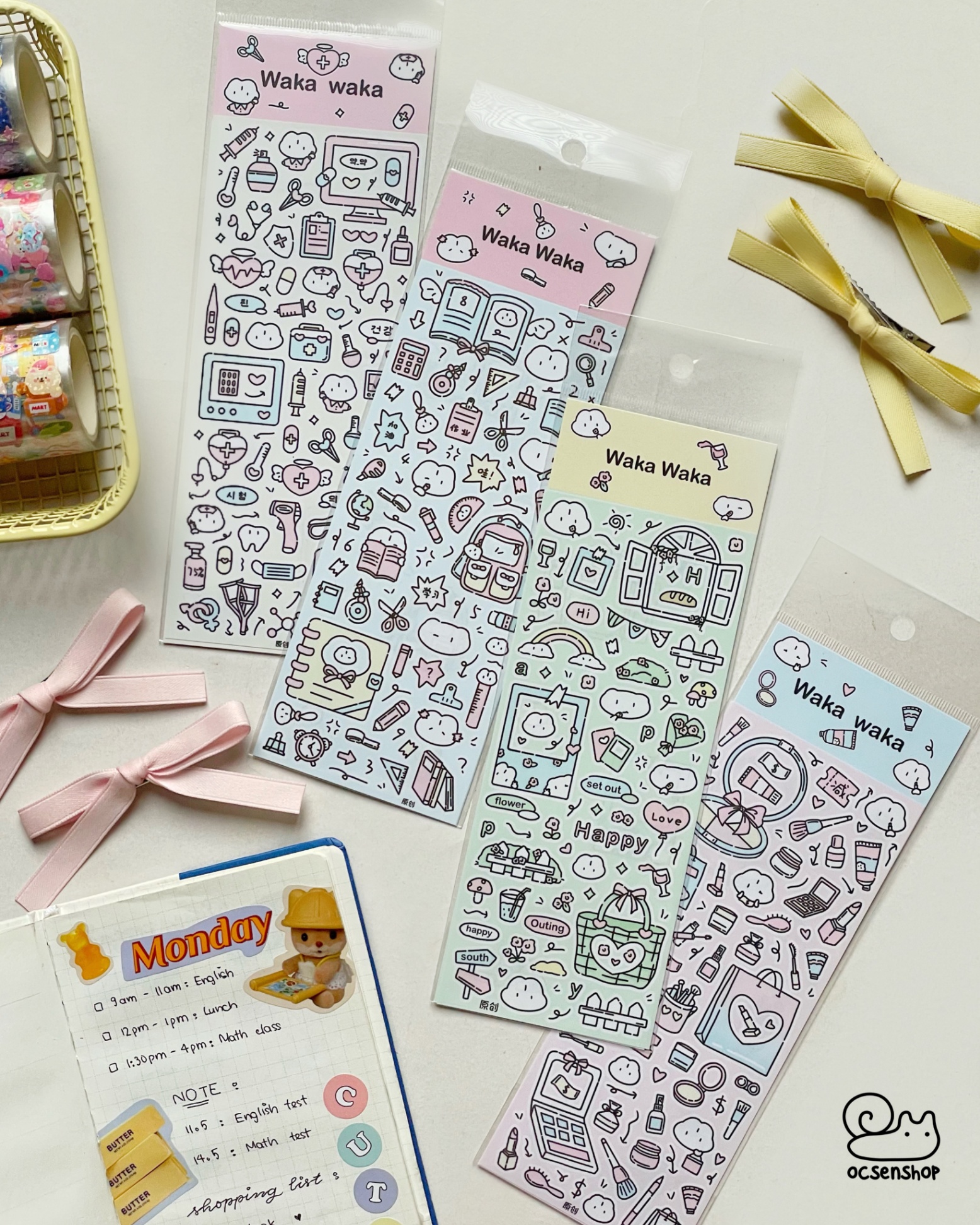 Sticker Waka Waka Gấu Thỏ