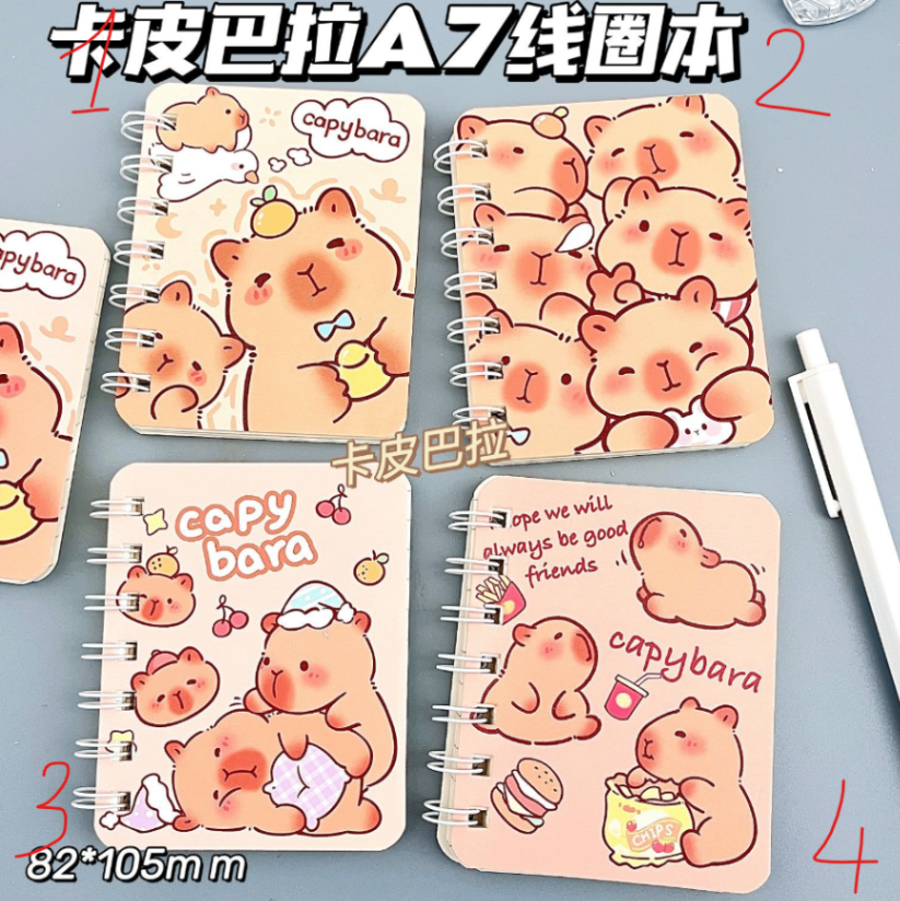 Sổ A7 gáy xoắn Capybara (80tr)