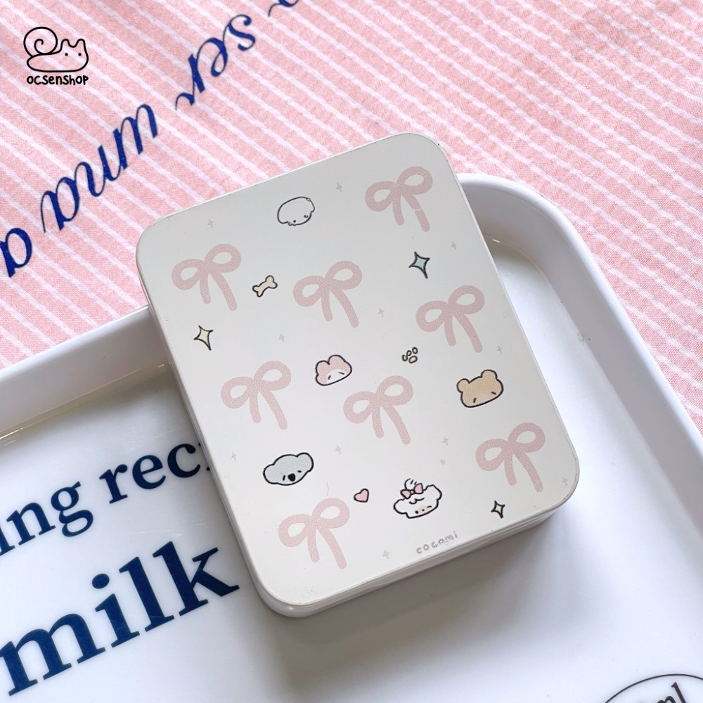 Hộp thiếc đa năng họa tiết (9,3x7,5x2,5cm)